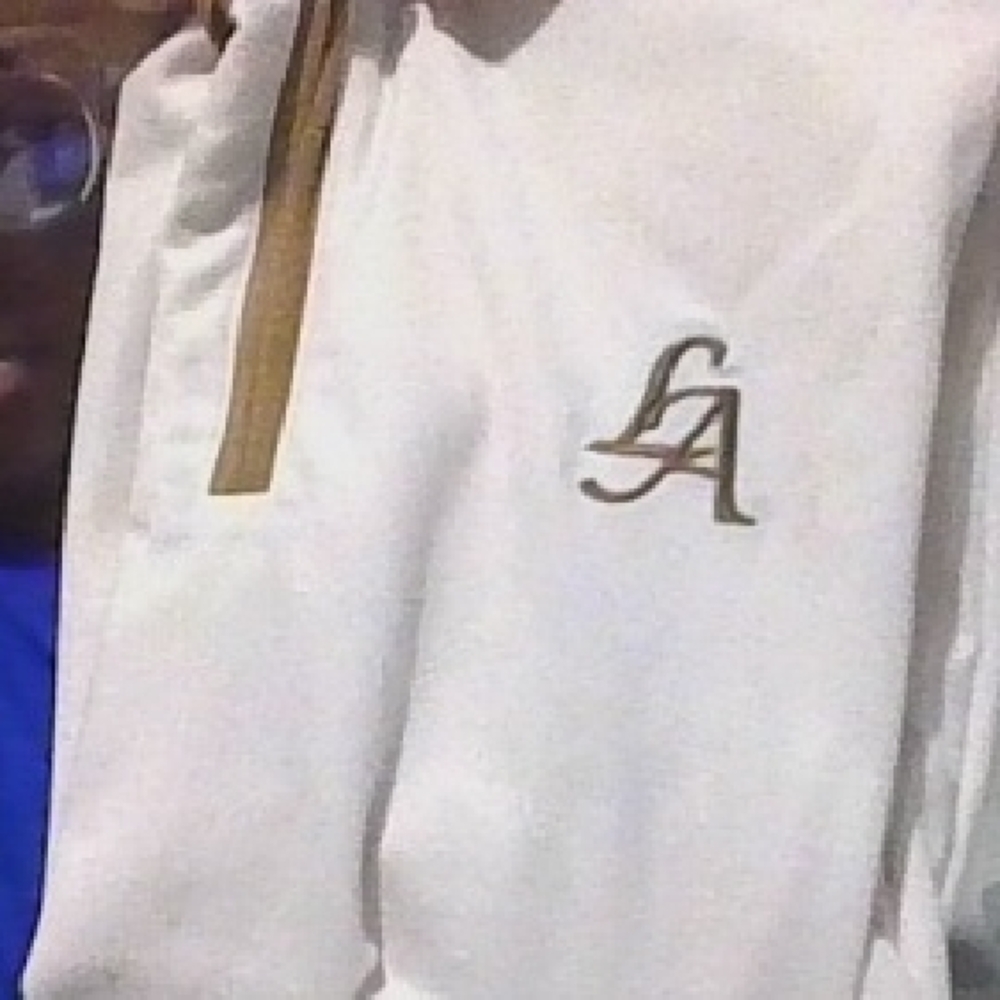 LA White and Gold Hoodie